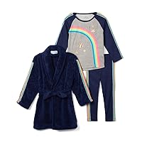 Toddler & Big Girl's 3 Piece Pajama & Robe Set