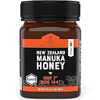 Nate's Raw Manuka Honey New Zealand MGO 144+ | UMF Certified 7+ | 17.6 oz Jar