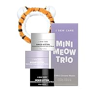 I DEW CARE Peel Off Face Mask Set - Mini Meow Trio + Face Wash Headband - Tiger Headband Bundle