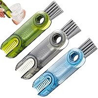 3PCS Tiny Bottle Cup Lid Detail Brush 3 in 1 Multifunctional Cleaning Brush Multipurpose Bottle Gap Cleaner Brush Straw Cleaner Tools Mini Silicone Bottle Cup-Holder Cleaner (Mixed Color)