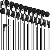 Maeline Bulk Earbuds 10 Pack Kids Stereo Headphones for School Classroom, Library, Travel, Gym, Hospital, Museums 3.5mm Jack, Tangle-Free Wired Earphones for MP3 Player, Phones, Computers, Laptops