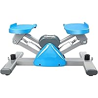 MOUNE Step Fitness Machines， Mini Stair Stepper for Exercise Fitness Aerobic Treadmills with Resistance Bands and LCD Monitor Lose Weight Quiet Pedal Machine