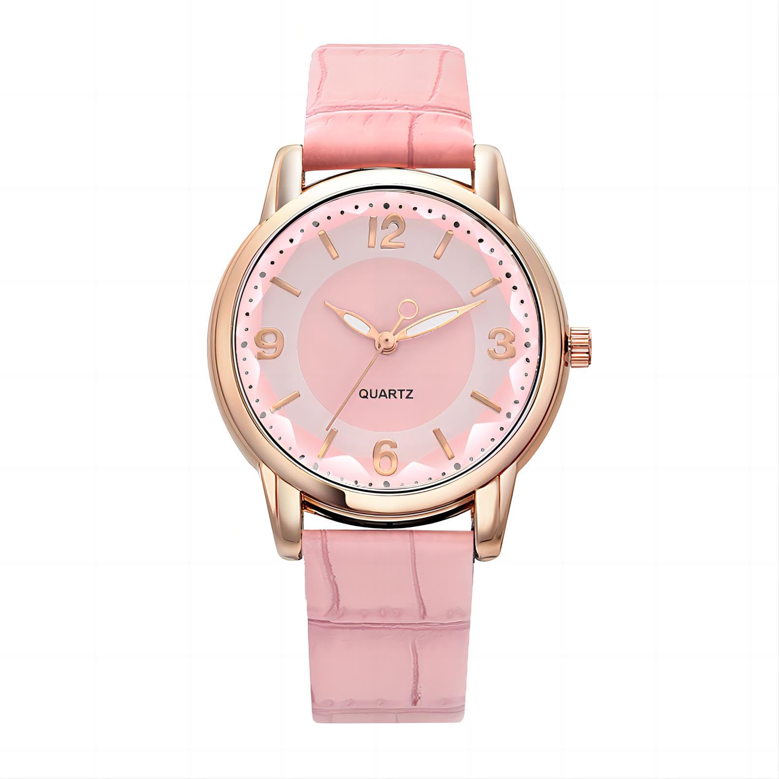 Wrist Watch for Women, Fashion Style Quartz Analog Women's Watch with Leather Strap