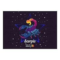 Scorpio Horoscope Symbol Wooden Puzzles Adult Educational Picture Puzzle Creative Gifts Home Decoration