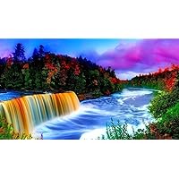 Puzzle 1000 Piece Jigsaw Puzzle Adult Kids Colorful Landscape Waterfall Puzzles Educational Jigsaw Puzzle Toys Birthday Gifts