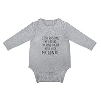 Baby Stop Passing Me Around Long Sleeves Romper Jumpsuits for Boy and Girl