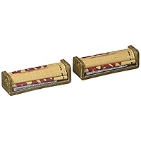 Rolling Papers Hemp Plastic Cigarette Rolling Machine, 79mm 1 1/4 Inch Size (2 Pack)