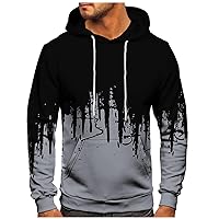 Hoodies for Men Loose Fit Printed Hooded Sweatshirt Casual Fashion Sports Sweatshirt