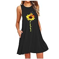 Summer College Dress Ladie's Trendy Sleeveless Plus Size Ruched Fit Stretch Solid Crewneck Polyester Dress