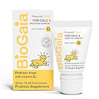Baby Probiotic Drops - Colic & Gas Relief + Vitamin D, 50-Day Supply, Safe for Newborns, Reduces Crying, Fussing, Colic, Gas, Spit-ups & Constipation, No allergens, Dairy or Soy