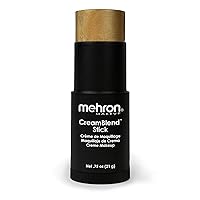 Mehron Makeup CreamBlend Stick | Face Paint, Body Paint, & Foundation Cream Makeup | Body Paint Stick .75 oz (21 g) (Gold)