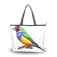 Finch Bird Shoulder Bag Top Handle Tote Bag Handbag for Women