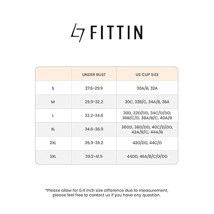 FITTIN Racerback Sports Bras for Women - Padded Seamless High Impact Support for Yoga Gym Workout Fitness