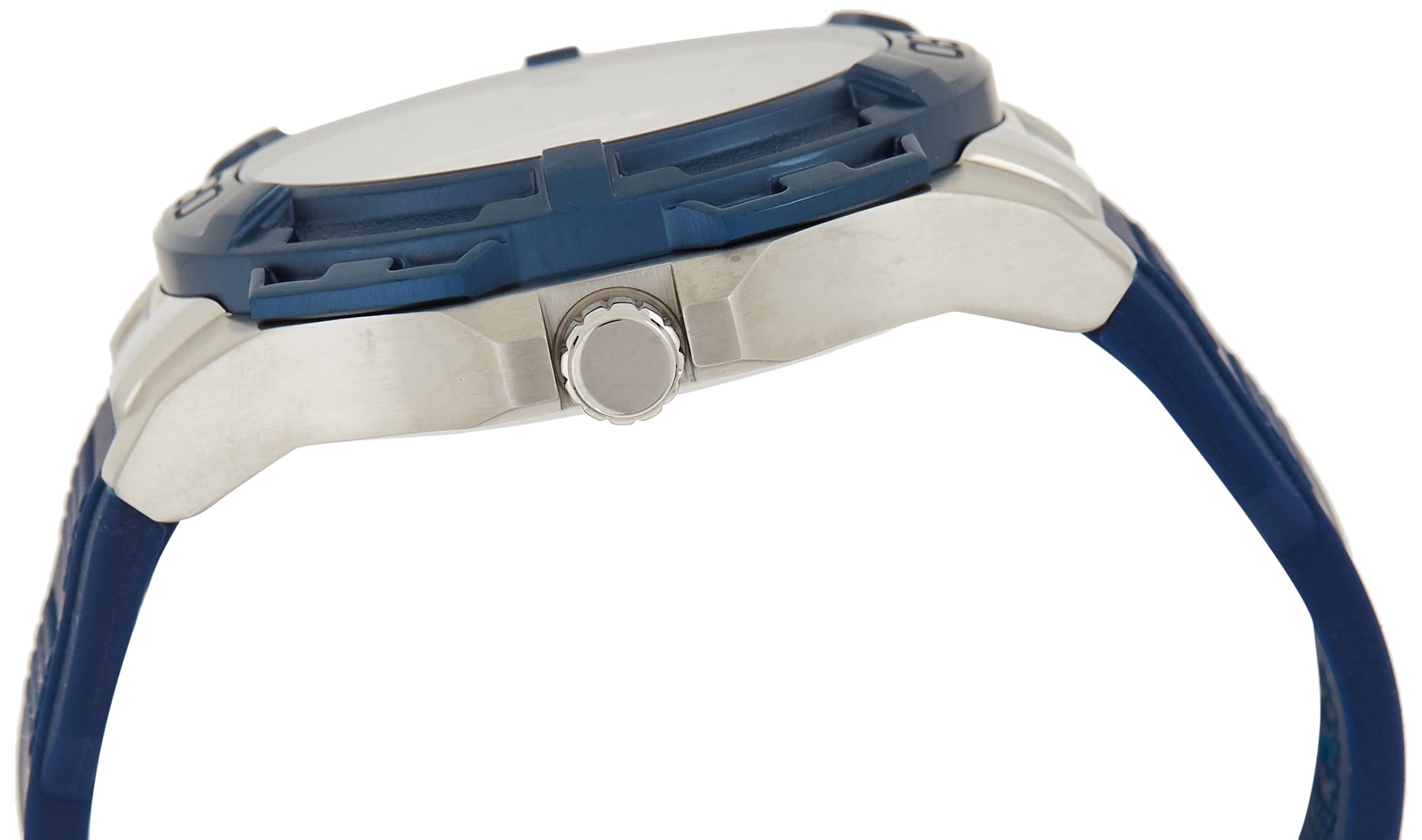 GUESS 51.5 mm Genesis Silicone Strap W1254G1 Silver Tone/Blue/Blue One Size