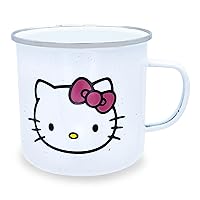 Silver Buffalo Sanrio Hello Kitty Enamel Camper Coffee Mug, 21 Ounces