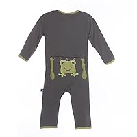 KicKee Pants Little Boys Applique Coverall - Rain Toads, Newborn