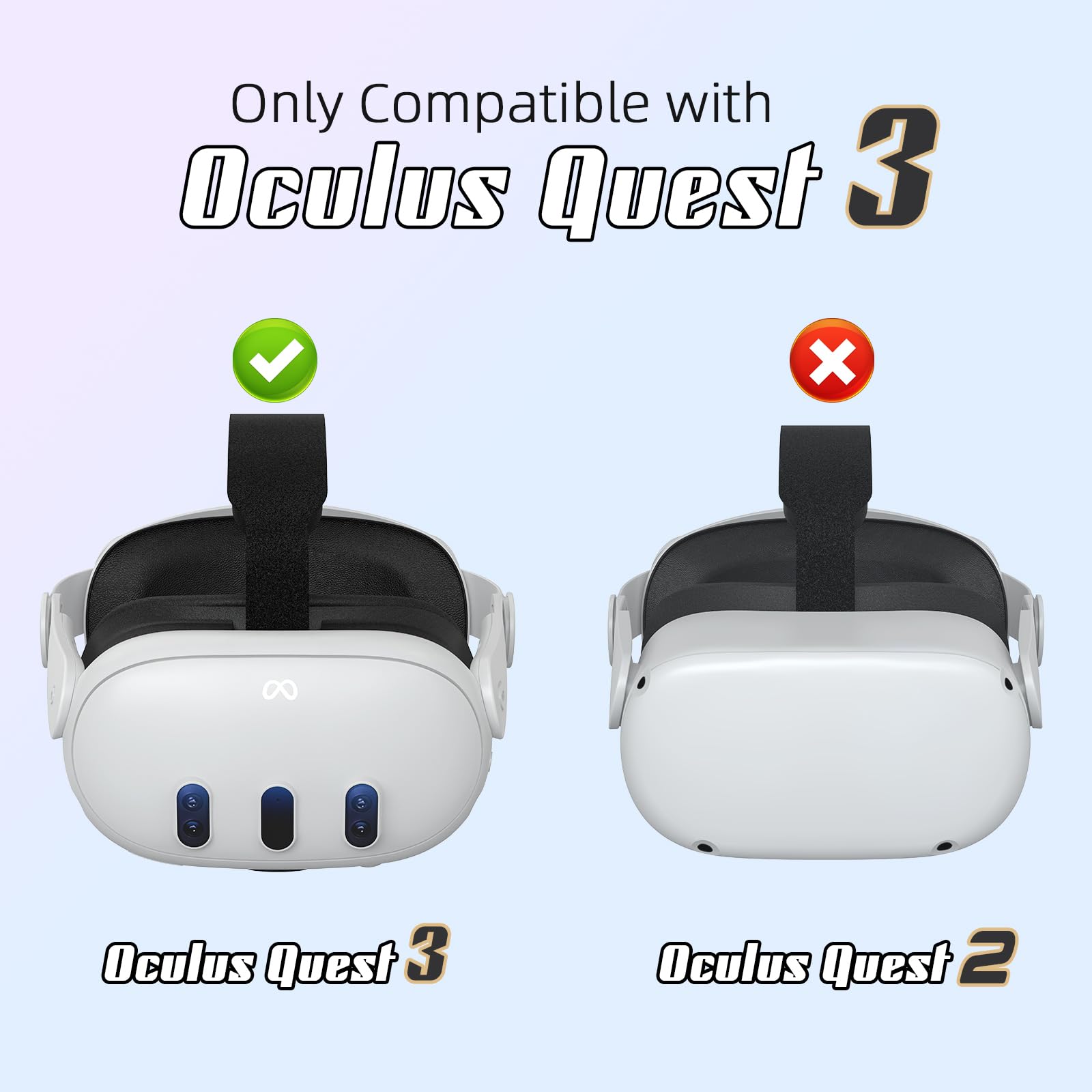 Head Strap Compatible with Oculus Quest 3,Meta Quest 3 Accessories Adjustable Elite Strap Replacement for Enhanced Comfort Support and Gaming Immersion in VR