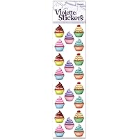 Violette Stickers Holographic Cupcake Stickers