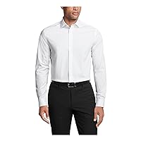 Calvin Klein Men's Dress Shirt Non Iron Stretch Slim Fit Print, Multi Grey