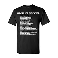 How to Use The F Word F*ck Funny Humor DT Adult T-Shirt Tee