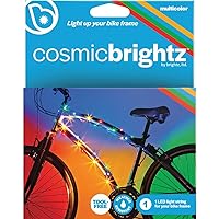 Brightz CosmicBrightz LED Bike Frame Rope Light - 6.5-Foot String Rope - Battery-Powered with On/Off Switch - Ultra Bright Color Keeps Your Ride Fun and Safe for Kids, Teens, & Adults