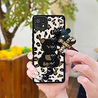 Lulumi-Phone Case for Oppo A16K/A16E, Simplicity Waterproof Back Cover Anti-Fall Phone Lens Protection Luxurious Lambskin Imitation Leather Cartoon Anti-Knock Skeleton Anti-Knock