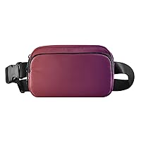 Red Gradient Belt Bag for Women Men Water Proof Belt Bags with Adjustable Shoulder Tear Resistant Fashion Waist Packs for Cycling