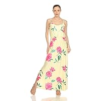 Women's Floral Print Spaghetti Strap Side Slit Maxi Dress