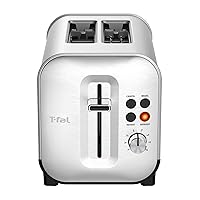T-Fal Element 2 Slice Stainless Steel Toaster, Silver (TT682D50), 8 Browning Levels, 4 Functions, Wide Slots, High-Lift Lever, Removable Crumb Tray, 850 Watts