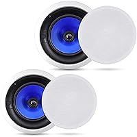 Pyle Home 2-Way In-Wall In-Ceiling Speaker System - Dual 8 Inch 300W Pair of Ceiling Wall Flush Mount Speakers w/ 1