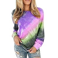 T Shirts for Women Cotton Long Sleeve Europe and The United States Spring and Autumn Printed Round Neck Long