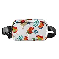 Rooster Belt Bag for Women Men Water Proof Fanny Pack with Adjustable Shoulder Tear Resistant Fashion Waist Packs for Cycling