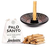 Luna Sundara's Palo Santo and Authentic Chulcanas Palo Santo Holder Perfect Combination for Smudging with Real Peruvian Artisan Ceramics