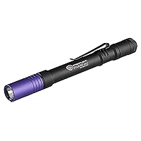 Streamlight 66149 Stylus Pro USB 400nm UV Rechargeable Penlight with USB Cord and Nylon Holster, Black
