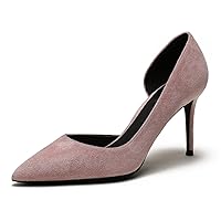 Women Dress Stiletto High Heels Pumps Fashion Suede Office Pump Shoes