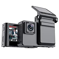 Front 2K Inside 2K Dual Dash Cam Car Dashboard Camera with Infrared Night Vision, 170° Wide Angle, Parking Monitoring