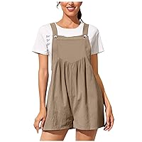 Womens Summer Short Overalls Dressy Plus Size Rompers Loose Fit Short Jumpsuits Beach Vacation Trends with Pockets