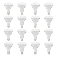 Amazon Basics BR30 LED Light Bulb, 65 Watt Equivalent, Energy Efficient 11W, E26 Standard Base, Soft White 2700K, Dimmable, 10,000 Hour Lifetime , 16-Pack