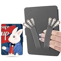 martshell case for 2018 All-New Kindle Paperwhite with 2pcs Hand Straps, Suitable for Small Hand Person/Wake for 10th Generation Kindle Paperwhite and Tiny Palm People (Mr. Rabbit)