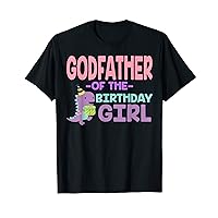 Godfather of The Birthday For Girl Saurus Rex Dinosaur Party T-Shirt