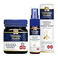 MGO 400+ Manuka Honey, 8.8 oz. Jar and Manuka Honey Throat Spray with Propolis
