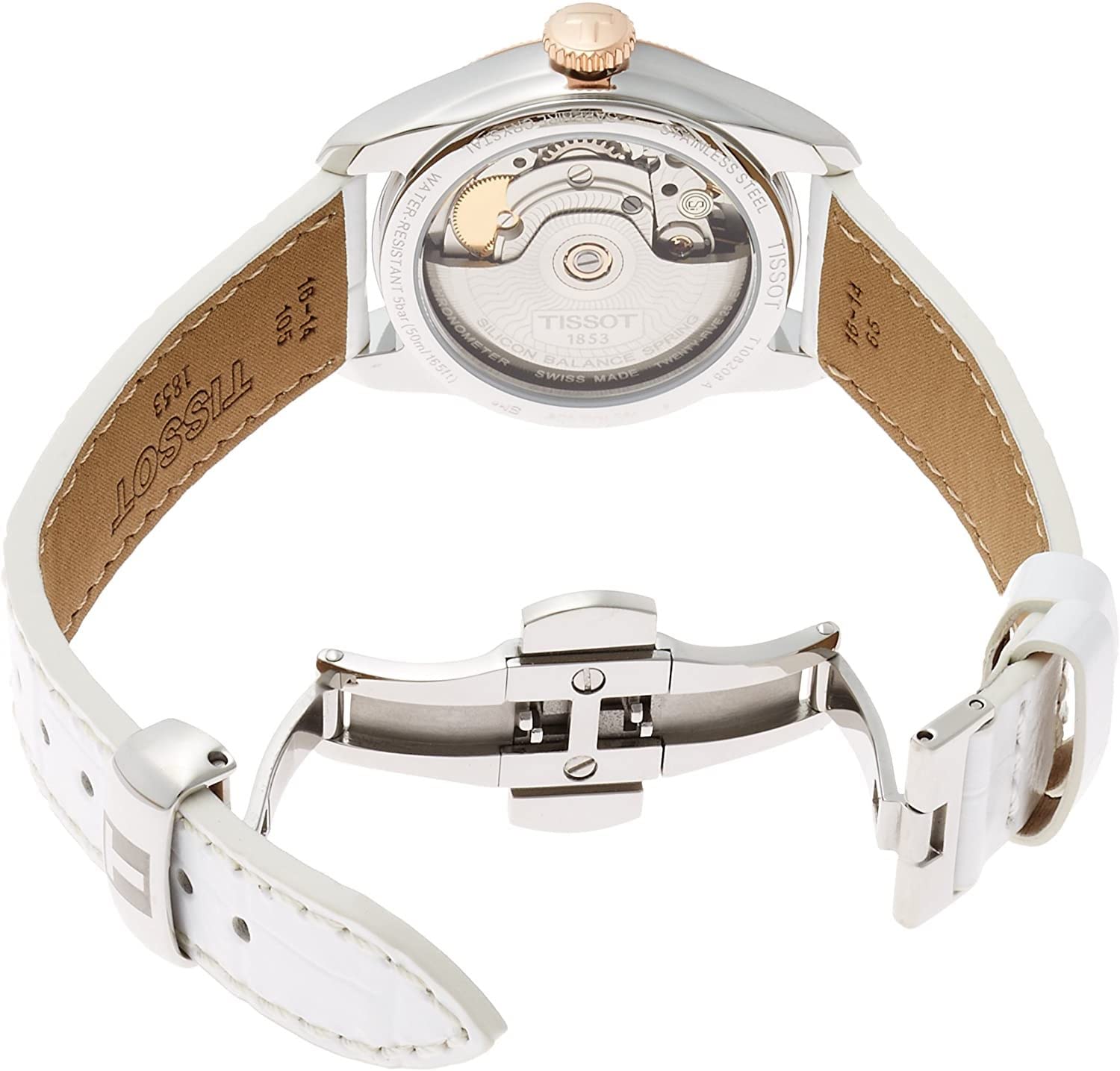 Tissot Women's T1082082611700 T-Classic Ballade 30mm MOP Dial Leather Watch