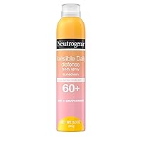 Neutrogena Invisible Daily Defense Body Sunscreen Spray, Broad Spectrum SPF 60+, Oxybenzone-Free & Water-Resistant, Sun & Environmental Aggressor Protection, Antioxidant Complex, 5.0 oz