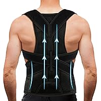 Back Brace Posture Corrector for Women Men -Adjustable and Breathable Support Scoliosis Back Brace for Waist, Back and Shoulder Pain - Improve Back Posture for Body Correction and Lumbar Support XXL(42