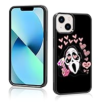 Ghostface Calling Phone Case Compatible with iPhone 15 14 13 12 11 Plus Pro Max Mini Xr Xs Max,Scream iPhone Case Shockproof Cute Pink Effect Phone Cover Gift for Boy Girl Men Women