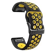 26 22mm Silicone Band For Garmin Fenix 6 6X Pro 5X 5 Plus/Forerunner 935 GPS D2 Delta PX MK2 Quick Release Easy fit Watch Strap (Color : C, Size : 26mm Fenix 3 HR D2)