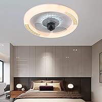 Ceiling Fans, Bedroom Ceiling Fan with Light and Remote Control Mute Led Fan Lighting 3 Speeds Ultra-Thin Fan Ceiling Light with Timer Modern Living Room Quiet Ceiling Fan Light