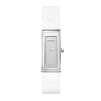 Sekonda Sparkle Women's 16mm Quartz Silver Watch with Analogue Display and White Leather Strap 40374