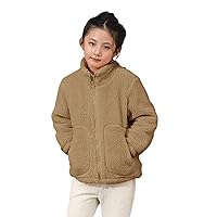 Kids Boys Girls Warm Fleece Vest Outerwear Solid Color Zipper Coat Jacket Winter Windproof Jacket Coats