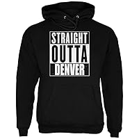 Old Glory Straight Outta Denver Black Adult Hoodie - Large